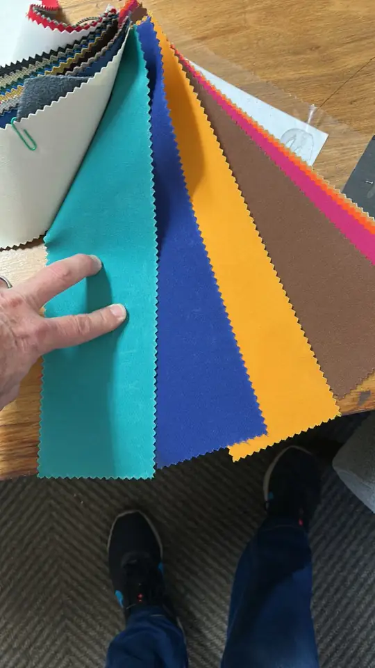 Fabric samples from the range